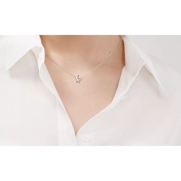 Tiffany & Co. Jewelry - Tiffany & Co. Paloma Picasso Women's 16” Silver Loving Heart Pendant Necklace